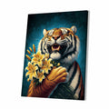 Similing Tiger Funny Canvas Wall Art