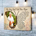 The Day God Took You Home Memorial Canvas Wall Art - Personalized Remembrance Gift For Loss Of Loved One