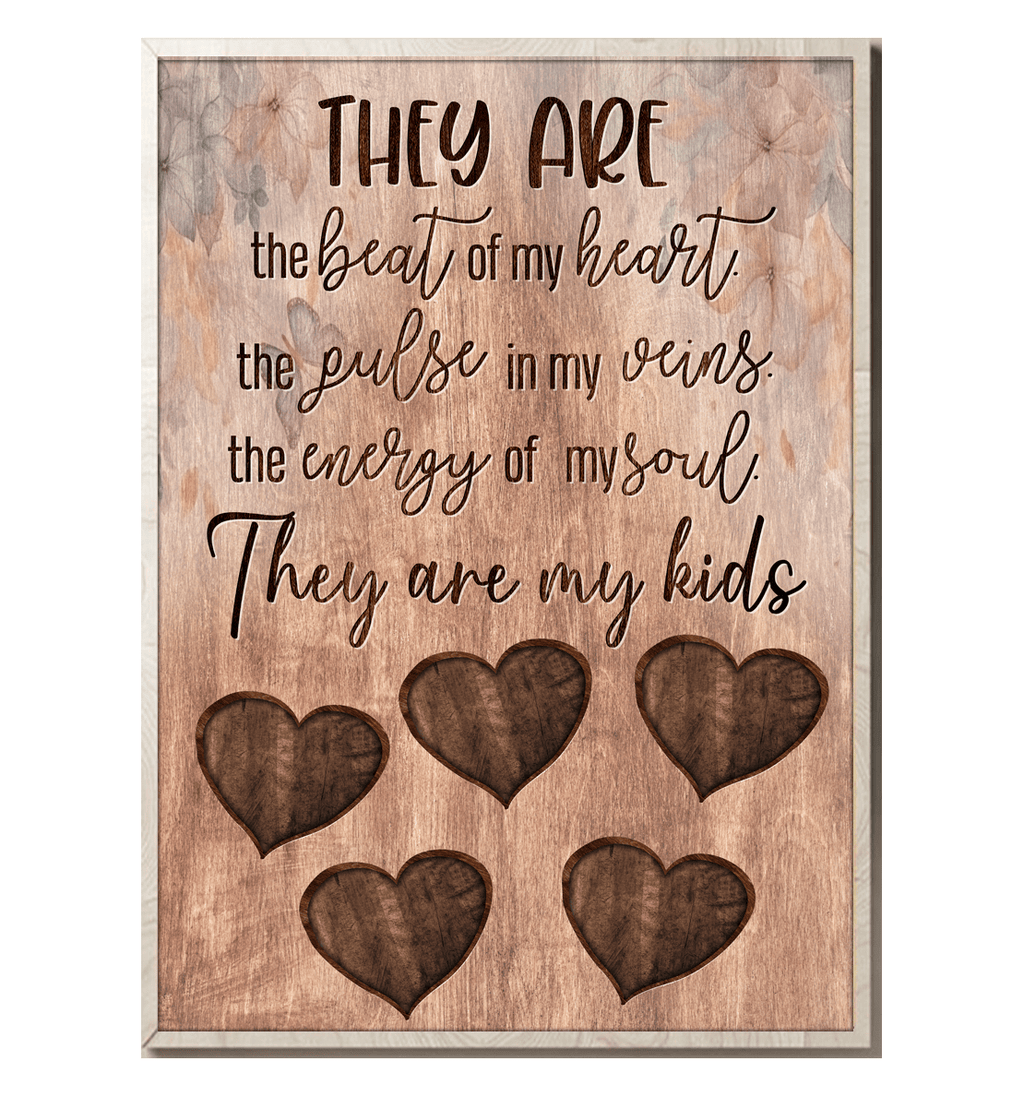 They Are The Beat Of My Heart Canvas Wall Art - Family Canvas