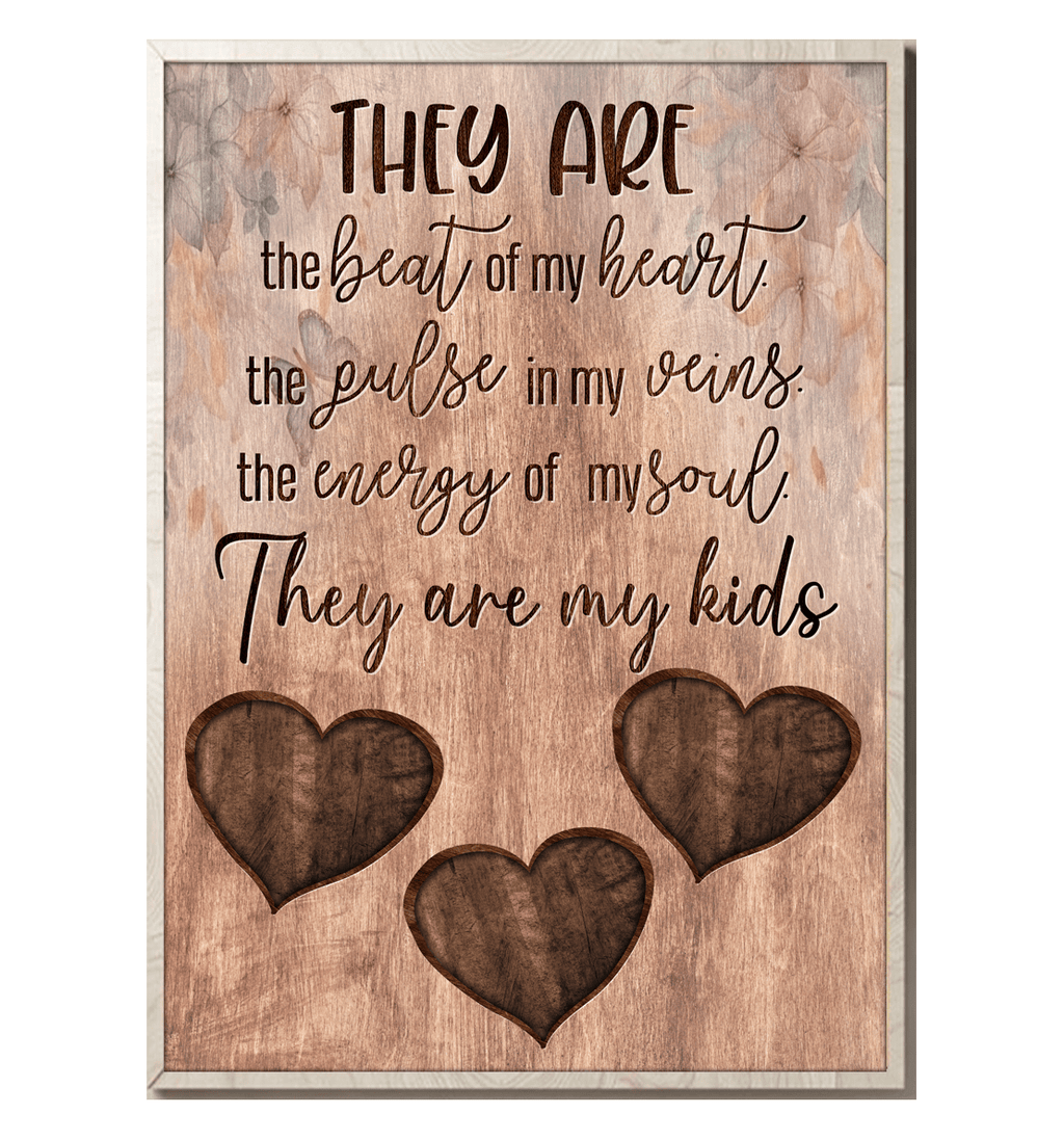 They Are The Beat Of My Heart Canvas Wall Art - Family Canvas