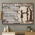 To My Dad I Know It's Not Easy Canvas Wall Art – Gift for Dad