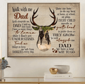 Walk Alongside Me Daddy Fathers Day Canvas Wall Art