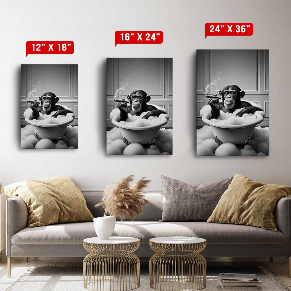 Wash Your Monkey Canvas Wall Art