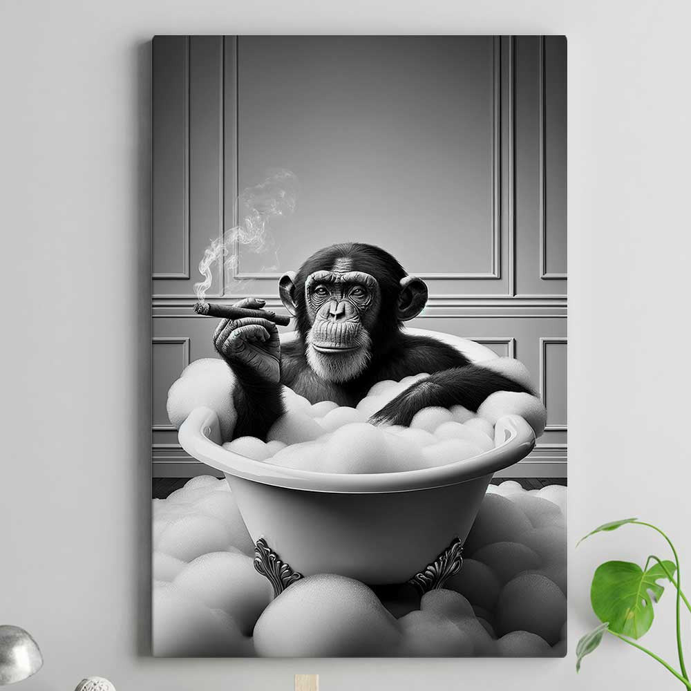 Wash Your Monkey Canvas Wall Art