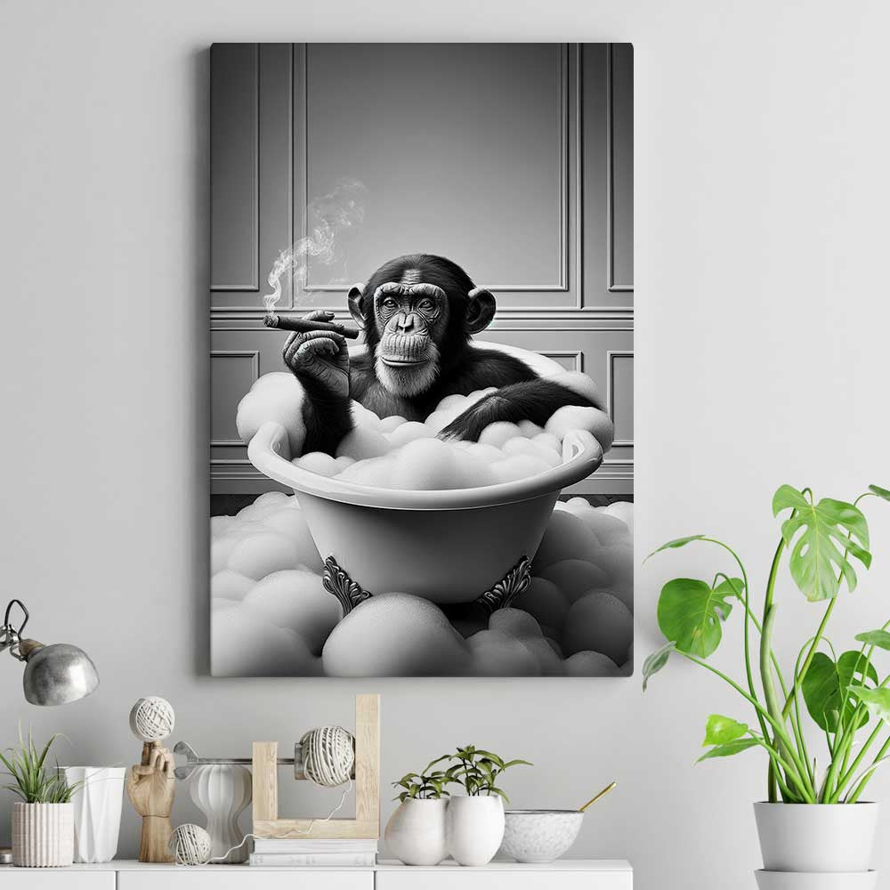 Wash Your Monkey Canvas Wall Art