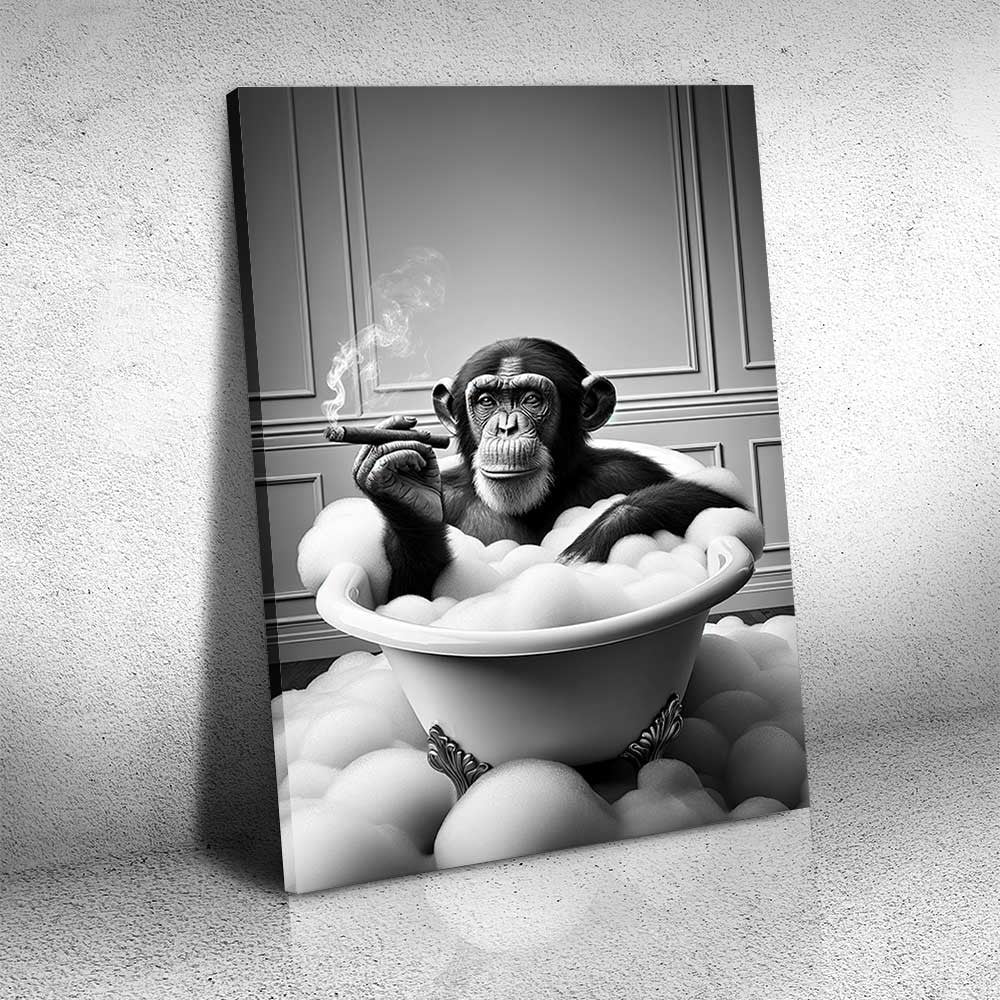 Wash Your Monkey Canvas Wall Art