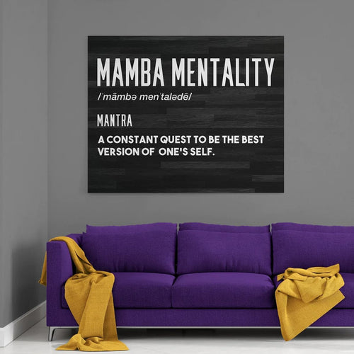 Basketball Mamba Mentality Canvas Wall Art