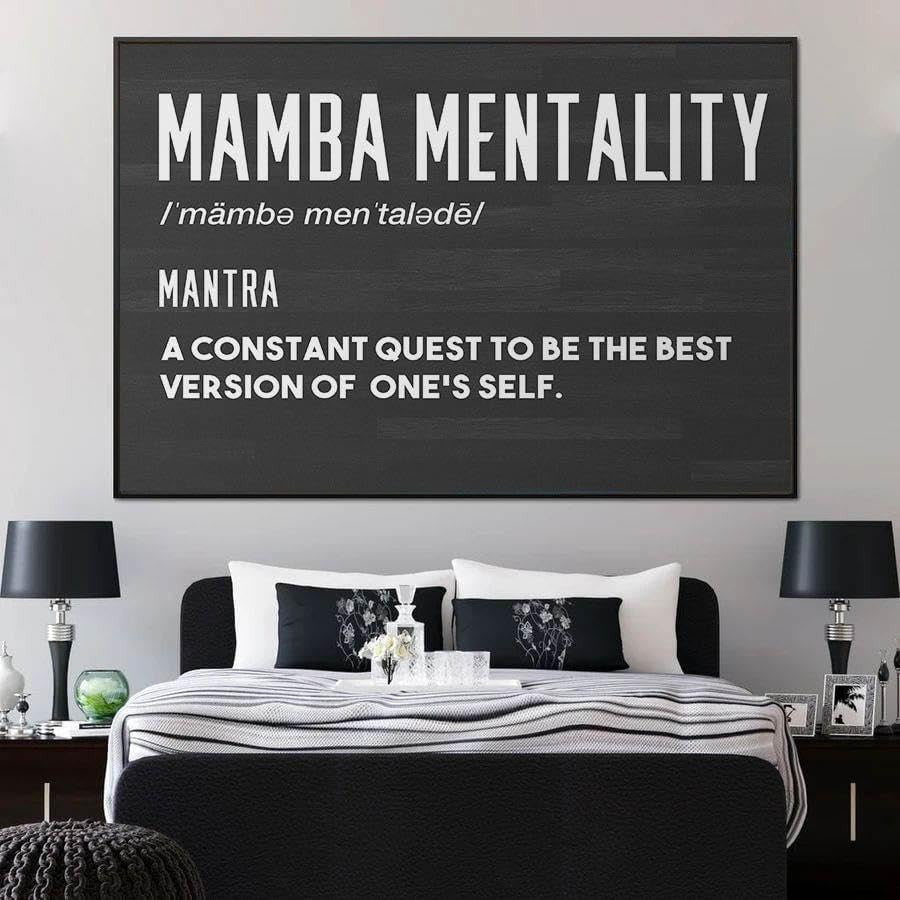 Basketball Mamba Mentality Canvas Wall Art