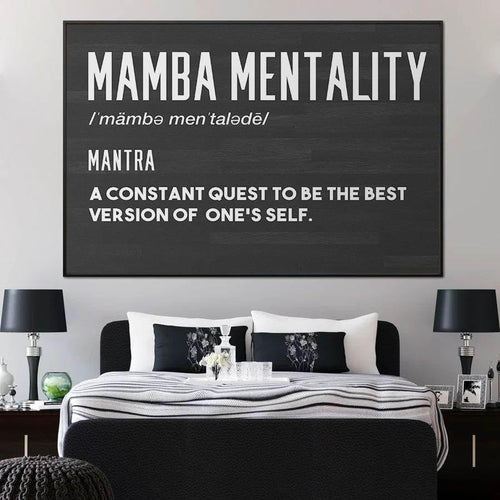 Basketball Mamba Mentality Canvas Wall Art