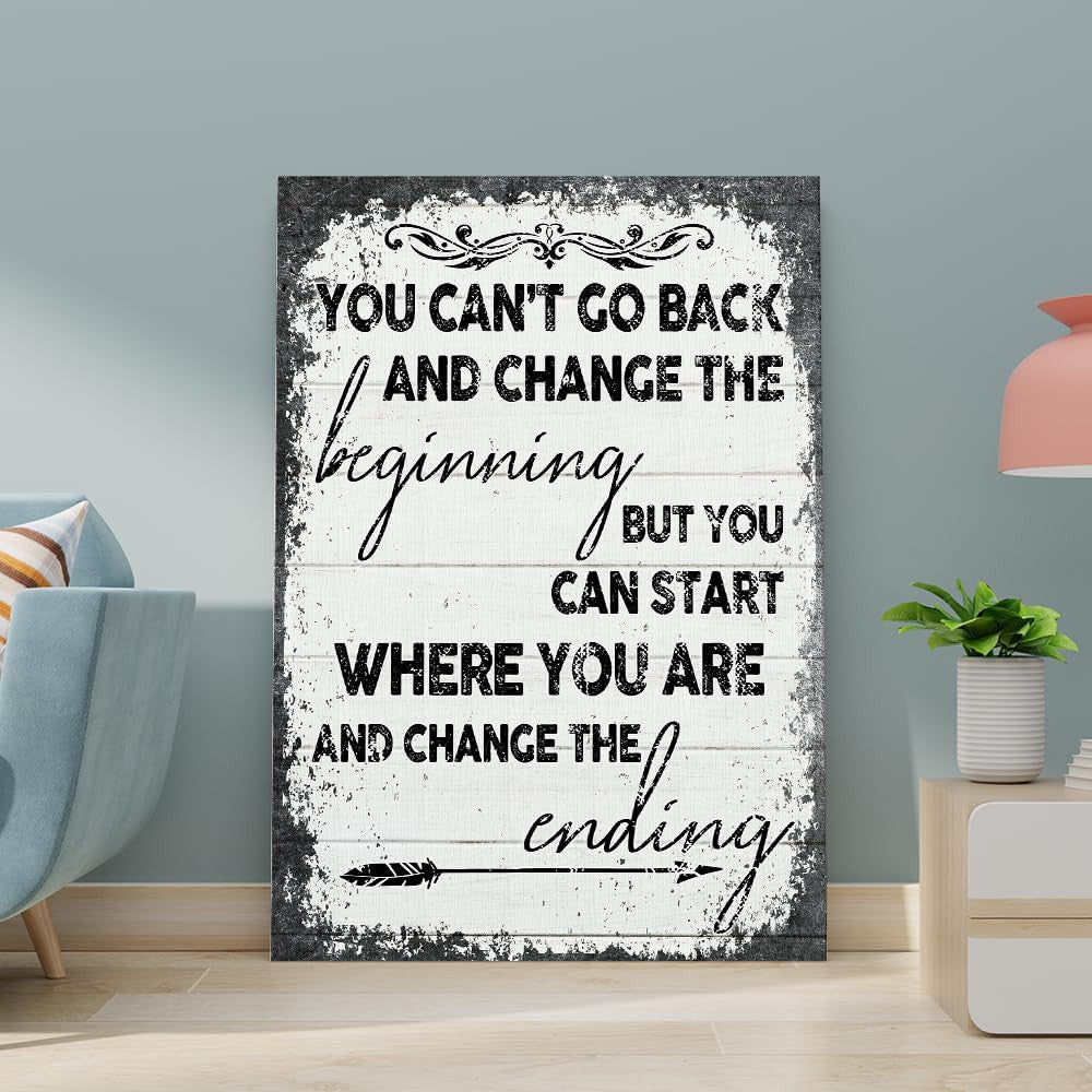 You Can Start Where You Are And Change The Ending Canvas Wall Art