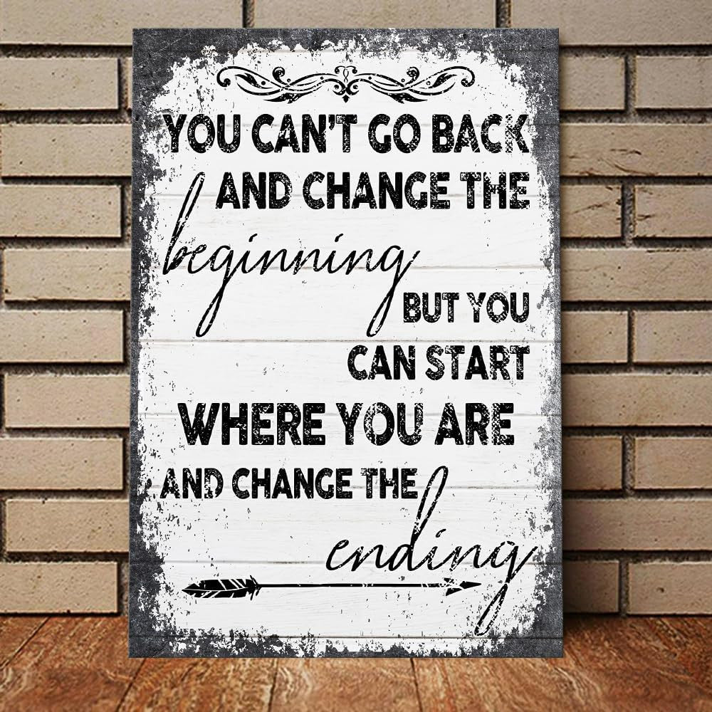 You Can Start Where You Are And Change The Ending Canvas Wall Art