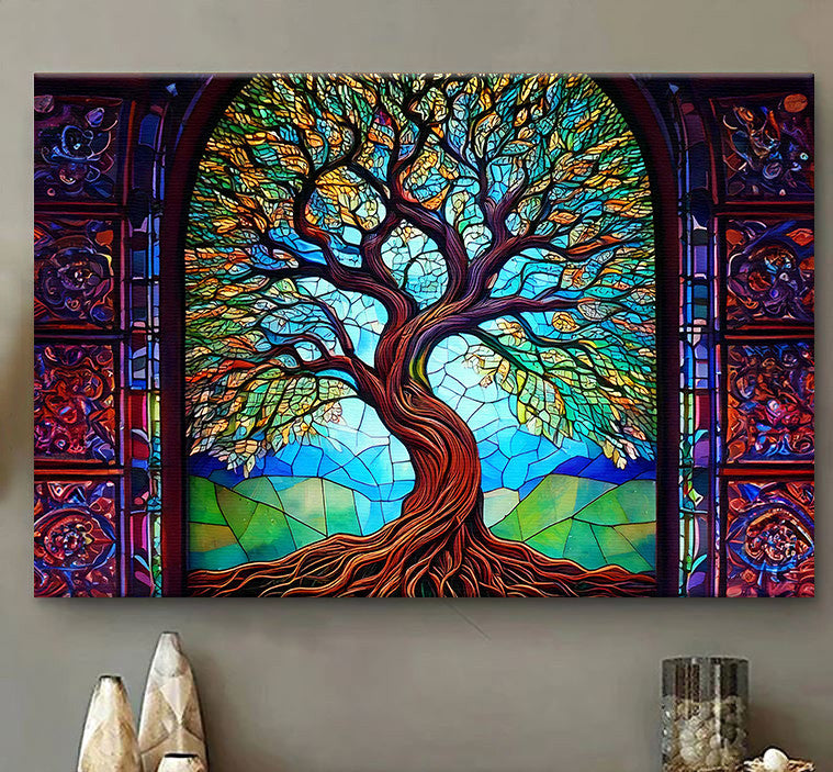 Tree Of Life Canvas Wall Art Decor, Perfect for Living Room, Bedroom, Office, or Meditation Space