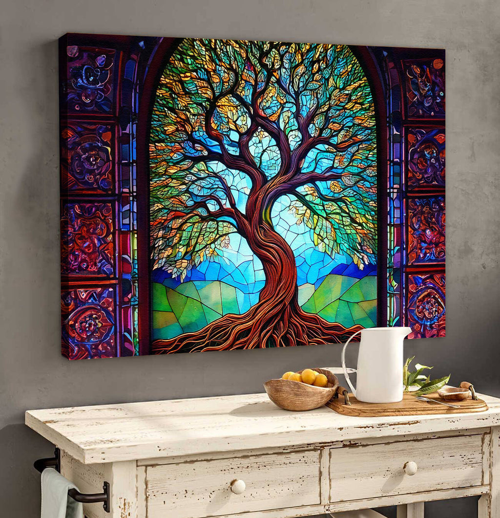 Tree Of Life Canvas Wall Art Decor, Perfect for Living Room, Bedroom, Office, or Meditation Space