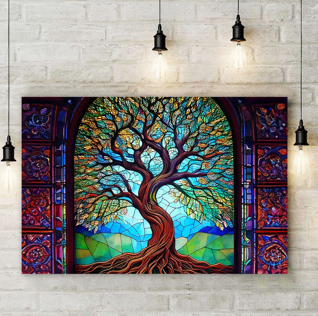 Tree Of Life Canvas Wall Art Decor, Perfect for Living Room, Bedroom, Office, or Meditation Space