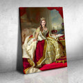 Personalized Photo The Queen Gold Gown Canvas Wall Art – Gift for Her