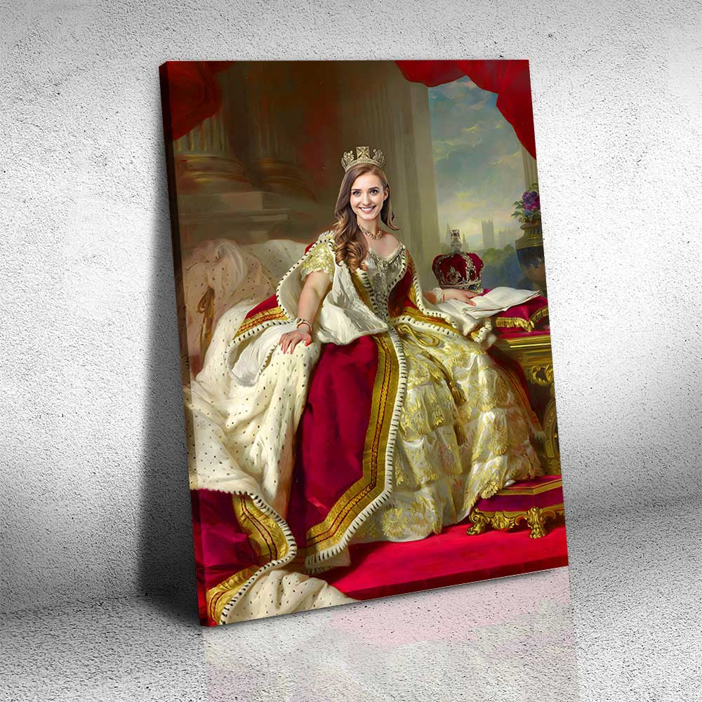 The Queen Custom Photo Canvas Wall Art Decor, Personalized Royal-Themed Artwork