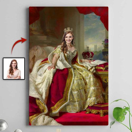 The Queen Custom Photo Canvas Wall Art Decor, Personalized Royal-Themed Artwork
