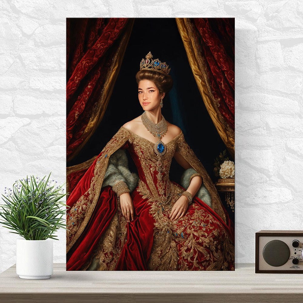 The Queen Custom Photo Canvas Wall Art Decor, Personalized Royal-Themed Art Decor