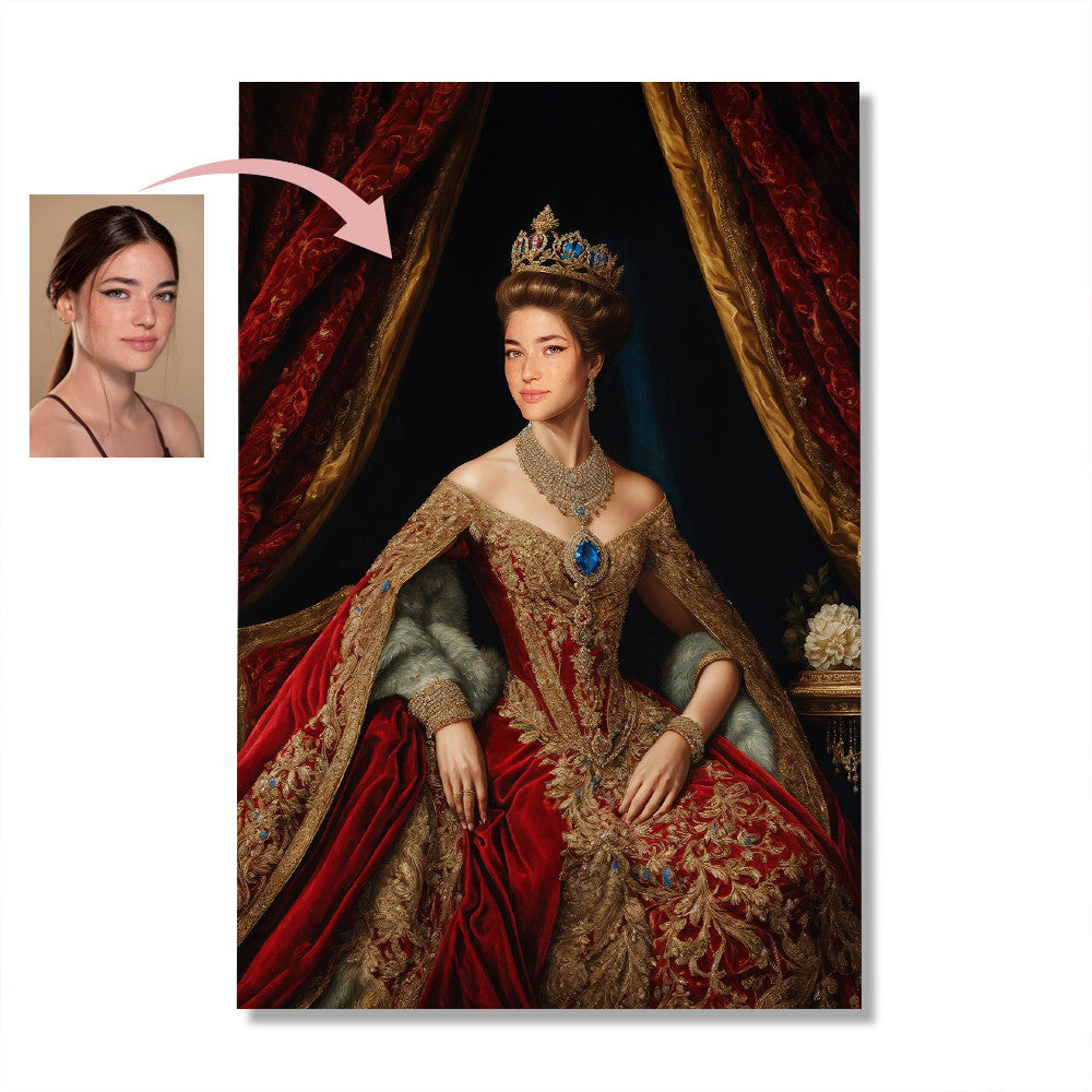 The Queen Custom Photo Canvas Wall Art Decor, Personalized Royal-Themed Art Decor