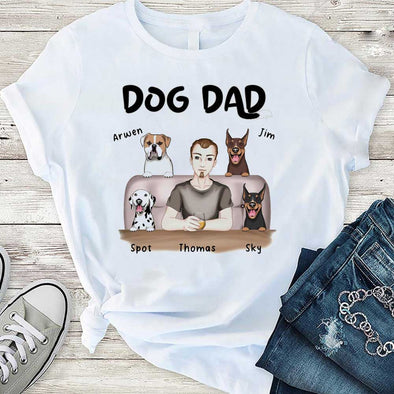 Personalized Dog Dad For Father's Day T-Shirt