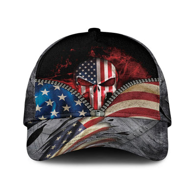 American Punisher Skull Zip Multicolor Classic Cap