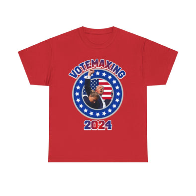 Voting Maxing For Donald Trum Unisex Heavy Cotton Tee