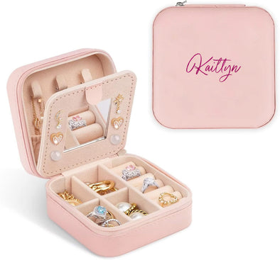 Custom Name Jewelry Box - Personalized Birthday Gift for Women Mom Daughter Friends Female Her Teenage Girl Teacher
