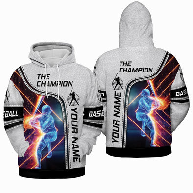 Custom Name The Champion Baseball All-Over Print Hoodie