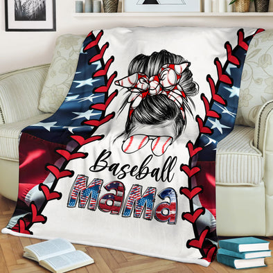 Baseball Mama Fleece Blanket