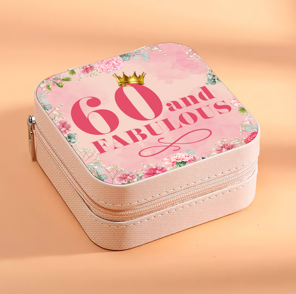 Personalized Years Fabulous Birthday Gifts Jewelry Box - Travel Jewelry Case Gift For Mom, Bride, Aunt, Friends