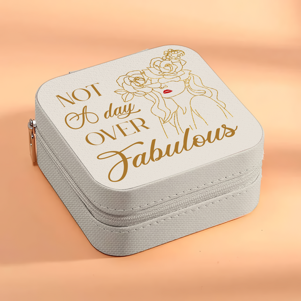 Fabulous Flowers Jewelry Box - Travel Jewelry Case Inspiration Gift For Mom, Bride, Aunt, Friends