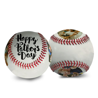 Personalized Photo Happy Father's Day Baseball Ball