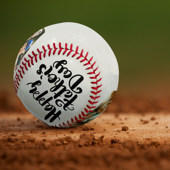 Personalized Photo Happy Father's Day Baseball Ball