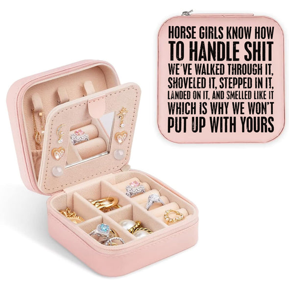 Horse Girls Know How To Handle Sh*t Jewelry Box - Gift For Horse Lover, Horse Girl Gift