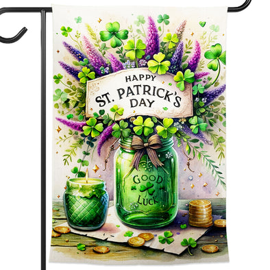 Happy St. Patrick's Day Lucky Garden Flag Double Sided
