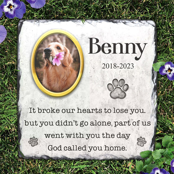 Personalized It Broken Our Hearts To Lose You - Dog Memorial Stone