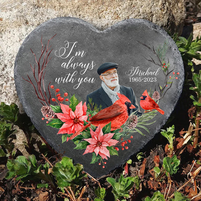 Cardinals I'm Always With You Memorial Stone - Personalized Garden Memorial Stone