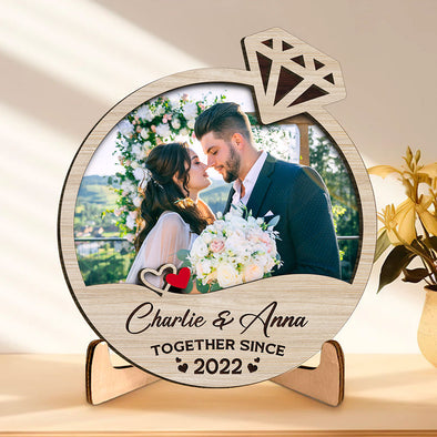 Personalized Together Since Wooden Plaque - Gift For Husband Wife, Anniversary