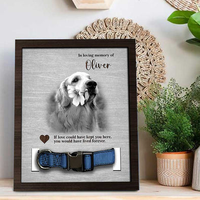 Custom Black & White Photo Memorial Dog Loss Sign