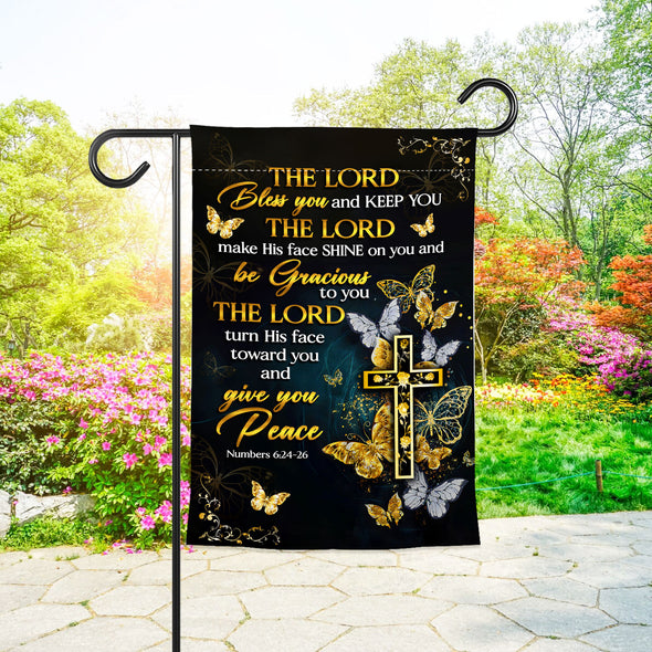 The Lord Bless You And Give You Peace Garden Flag - Religous Flag