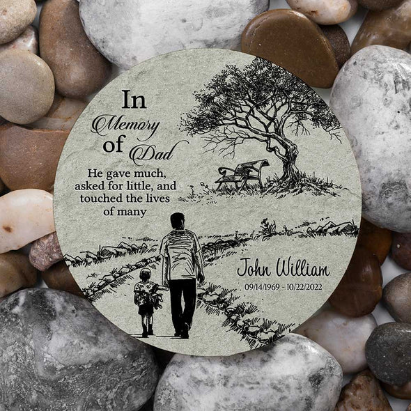 Personalized In Memory Of Dad Memorial Stone