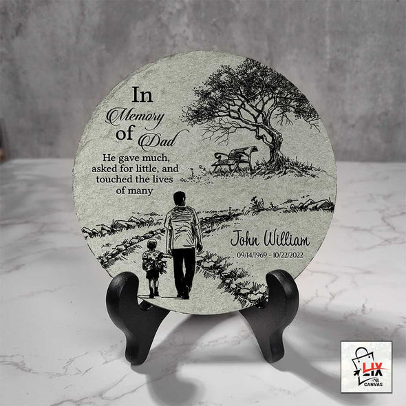 Personalized In Memory Of Dad Memorial Stone