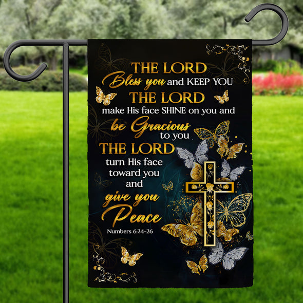 The Lord Bless You And Give You Peace Garden Flag - Religous Flag