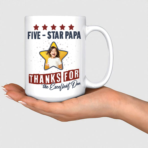 Personalized Star Dad Thanks For Ceramic Mug 15oz - Gift For Father's Day