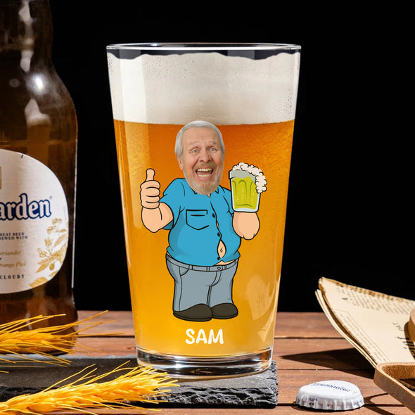 It's Not A Dad Bod Personalized Beer Glass - Gift For Father's Day, Beer Lovers