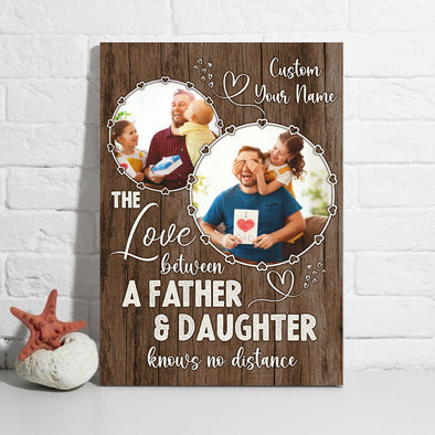 Personalized The Love Between From Daughter Or Son Canvas Wall Art Prints