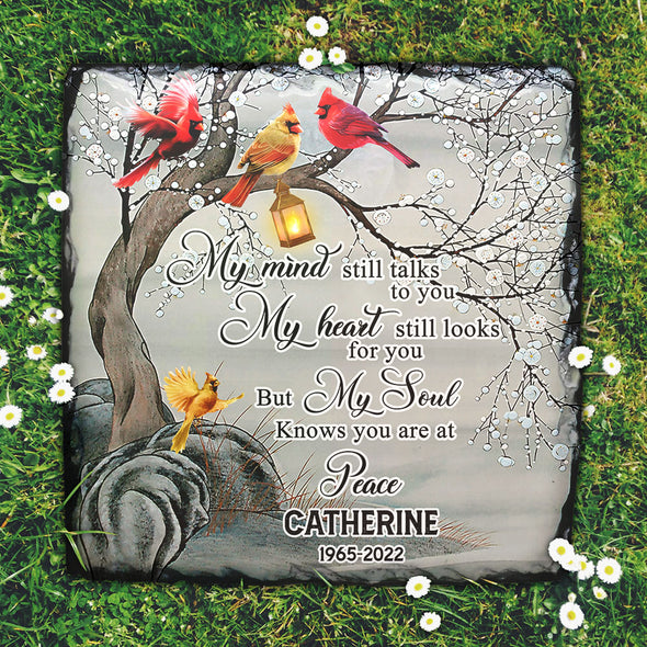 Personalized My Souls Knows You Are At Peace Cardinal Memorial Stone