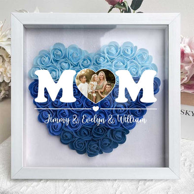 Personalized Photo Mom Flower Shadow Box - Gift For Mother's Day