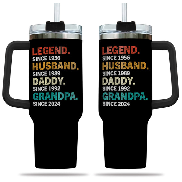 Personalized Legend Husband Dad 40oz Tumbler Cup - Gift For Father's Day