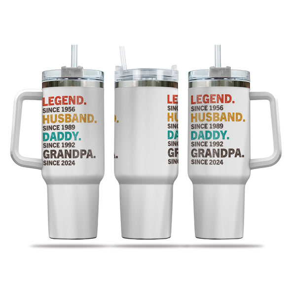 Personalized Legend Husband Dad 40oz Tumbler Cup - Gift For Father's Day